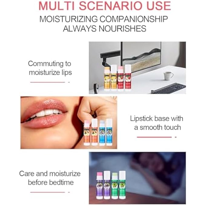rayihni FRUIT FLAVOR LIP BALM BULK, 6 PACK NATURAL SOFT LIP BALM WITH VITAMIN E, LIP CARE PRODUCTS LIP BALM SET FOR CHAPPED OR DRY LIPS, MOISTURIZING SOOTHING CHAPPED LIPS ANTI-CRACKING SMOOTH LIP LINES - Image 4
